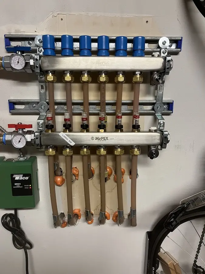 Plumber performing Gas Line Installation at a residential property in Pequea